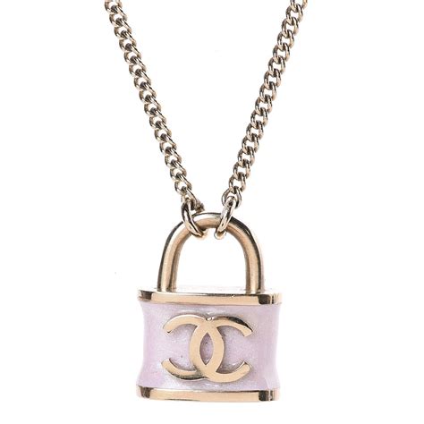 chanel 2018 resin lock necklace|Chanel necklace authentic.